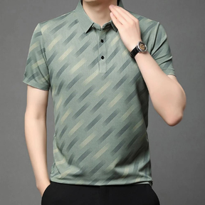 [Leve 5 Pague 3] Camisa Masculina Eclipse em Seda Gelo e Poliéster (Refinamento Absoluto!)