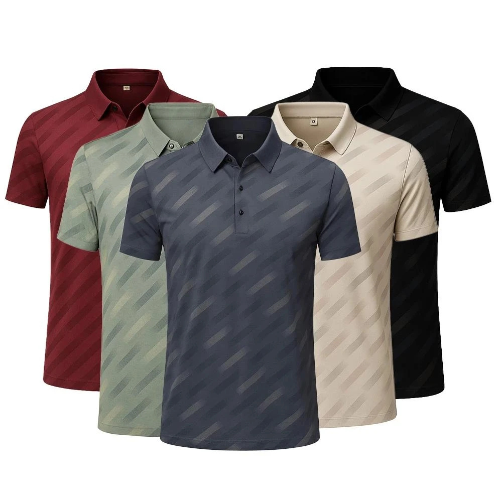 [Leve 5 Pague 3] Camisa Masculina Eclipse em Seda Gelo e Poliéster (Refinamento Absoluto!)